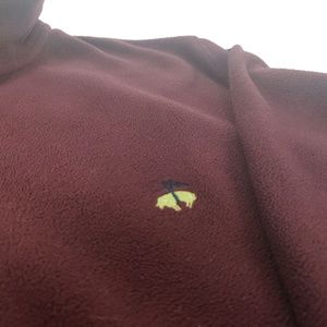 Brooks Brothers 346 Half Zip Fleece Burgundy Red
